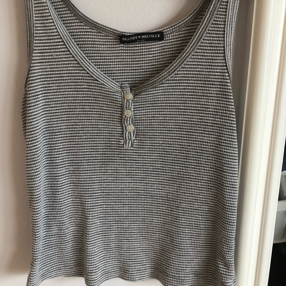 Blue Striped Crop Top